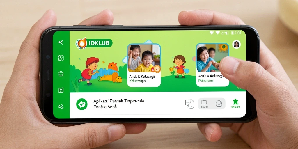Tampilan antarmuka IDKLUB yang mudah digunakan untuk memantau anak.