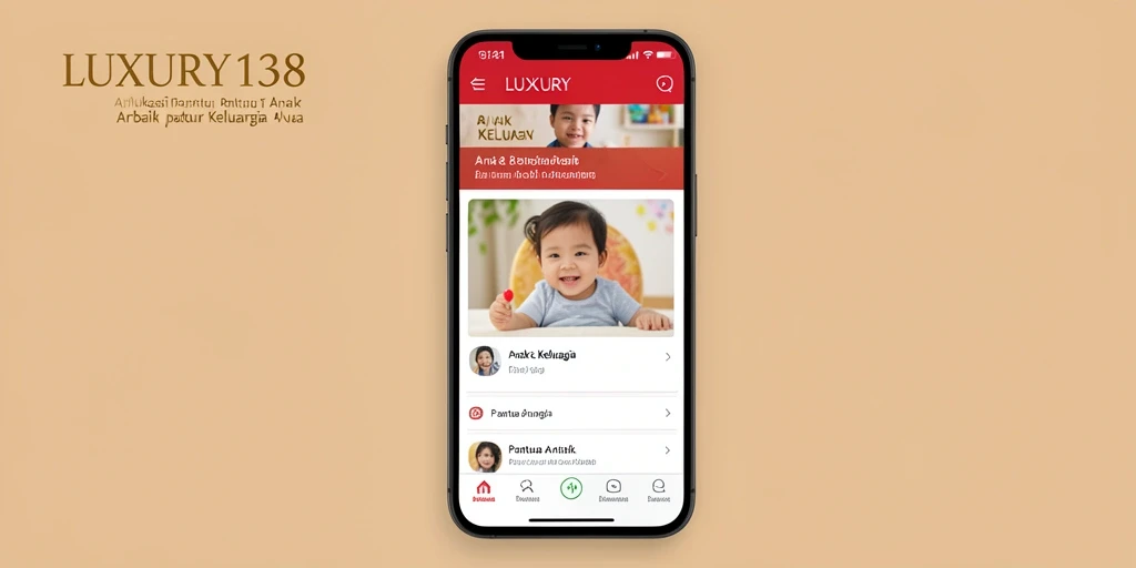 Antarmuka LUXURY138 yang sederhana dan fungsional untuk Pantau Anak.