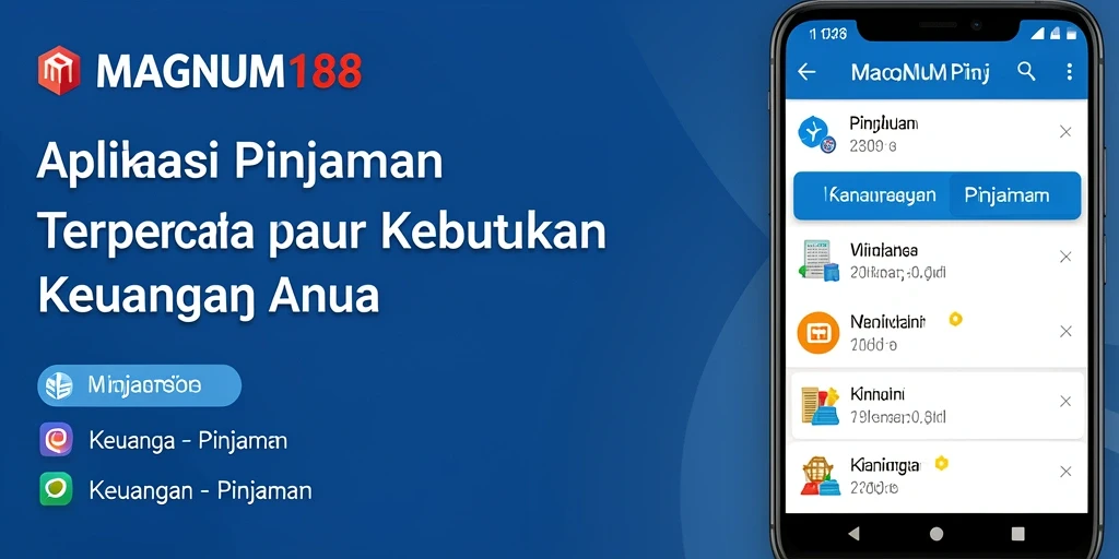 Tampilan antarmuka pengguna aplikasi MAGNUM188 untuk Pinjaman.