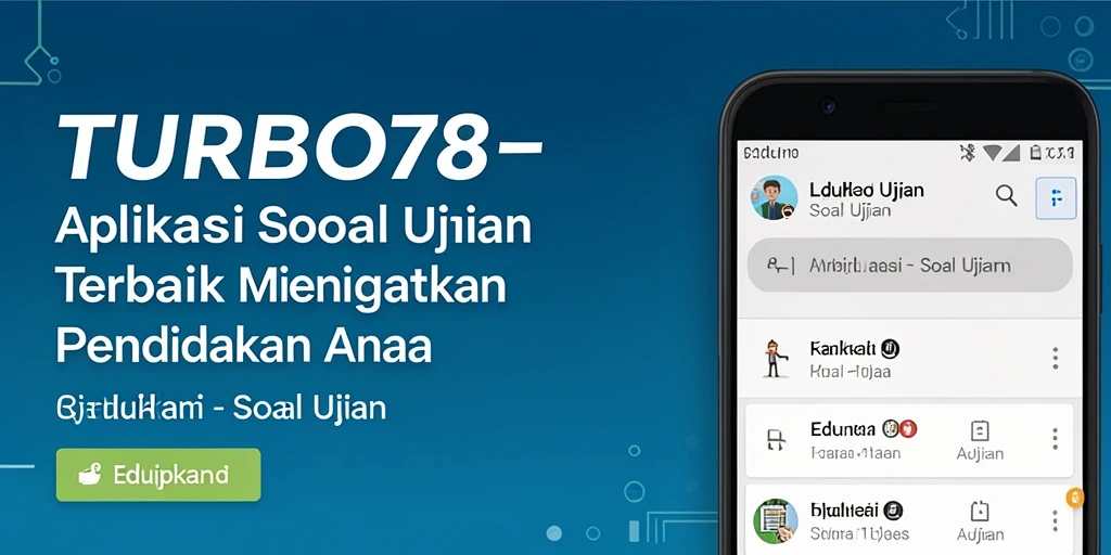 Tampilan antarmuka aplikasi Soal Ujian TURBO78 yang menarik dan informatif.