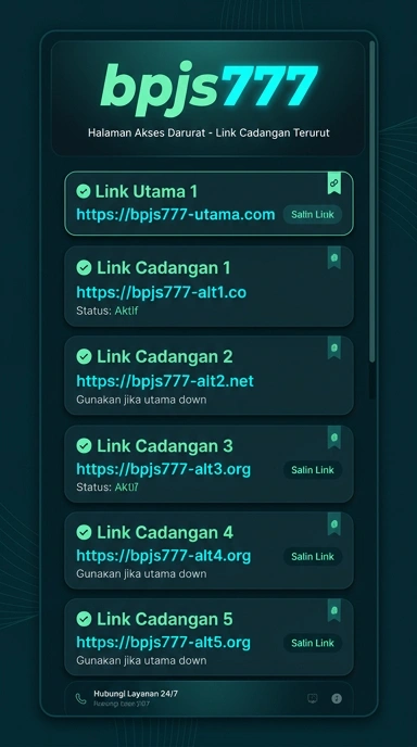 Tampilan link alternatif bpjs777
